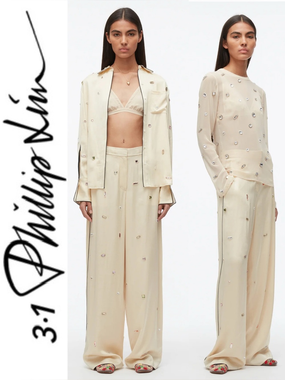 3.1 Phillip Lim Halo Embroidered PJ Set